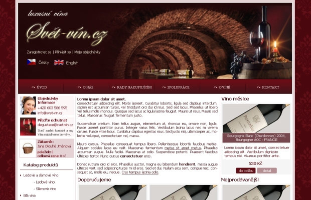 E-shop, tvorba e-shopu: svet-vin.cz