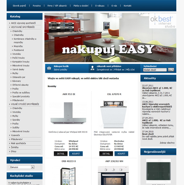 E-shop, tvorba e-shopu: okbest-elektro.cz