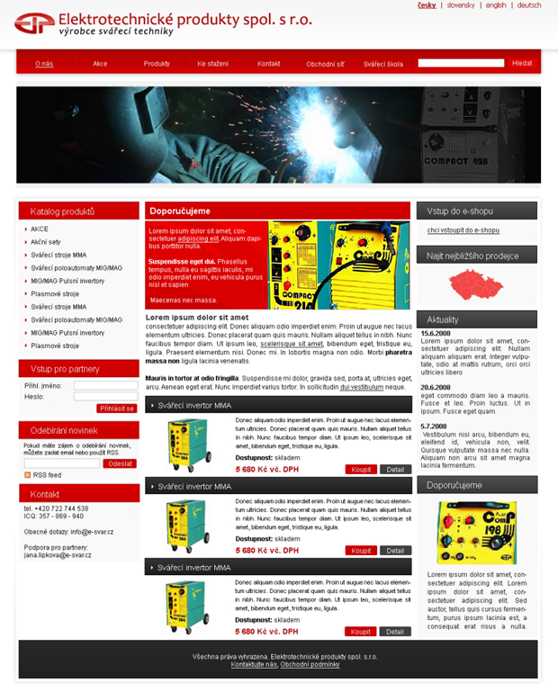 Webdesign: svarecitechnika.cz