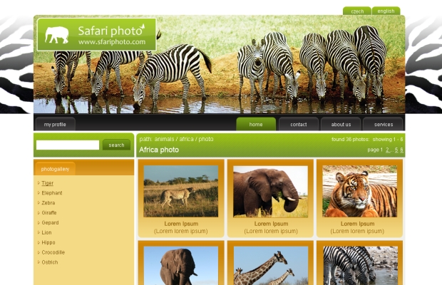Webdesign: sablona-safari