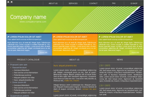 Webdesign: trojbarevna-sablona