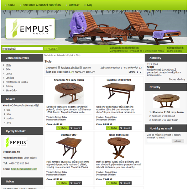 E-shop, tvorba e-shopu: empus.cz