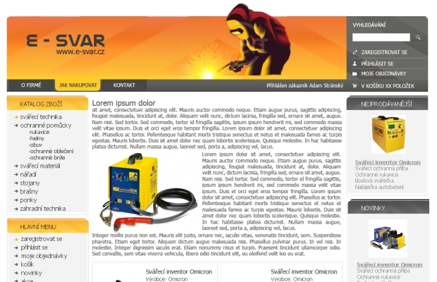 E-shop, tvorba e-shopu: e-svar.cz