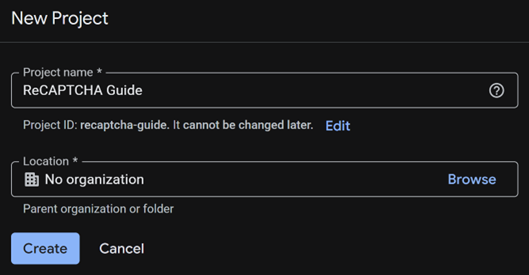 Vytvoření nového projektu